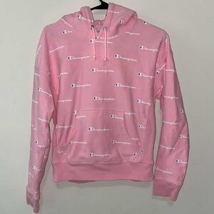 Champion Women's Pink Logo Hoodie